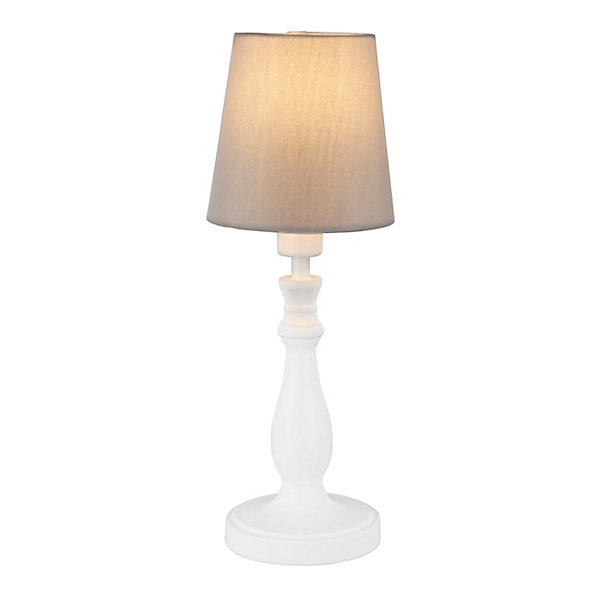 Lampe de table incandescent Tulou GoodHome E14 blanc