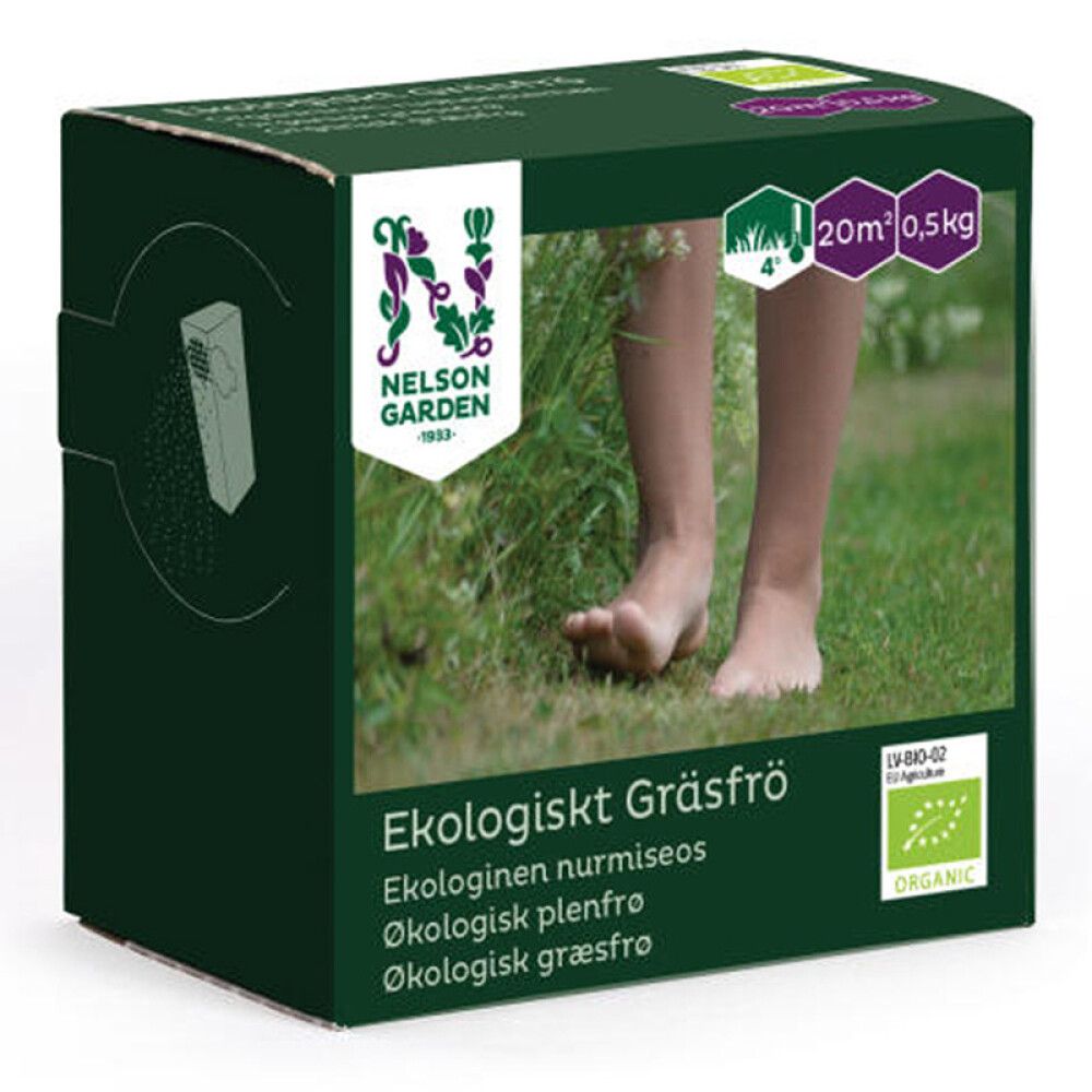 GRESSFRØ NELSON GARDEN ØKOLOGISK 0,5KG