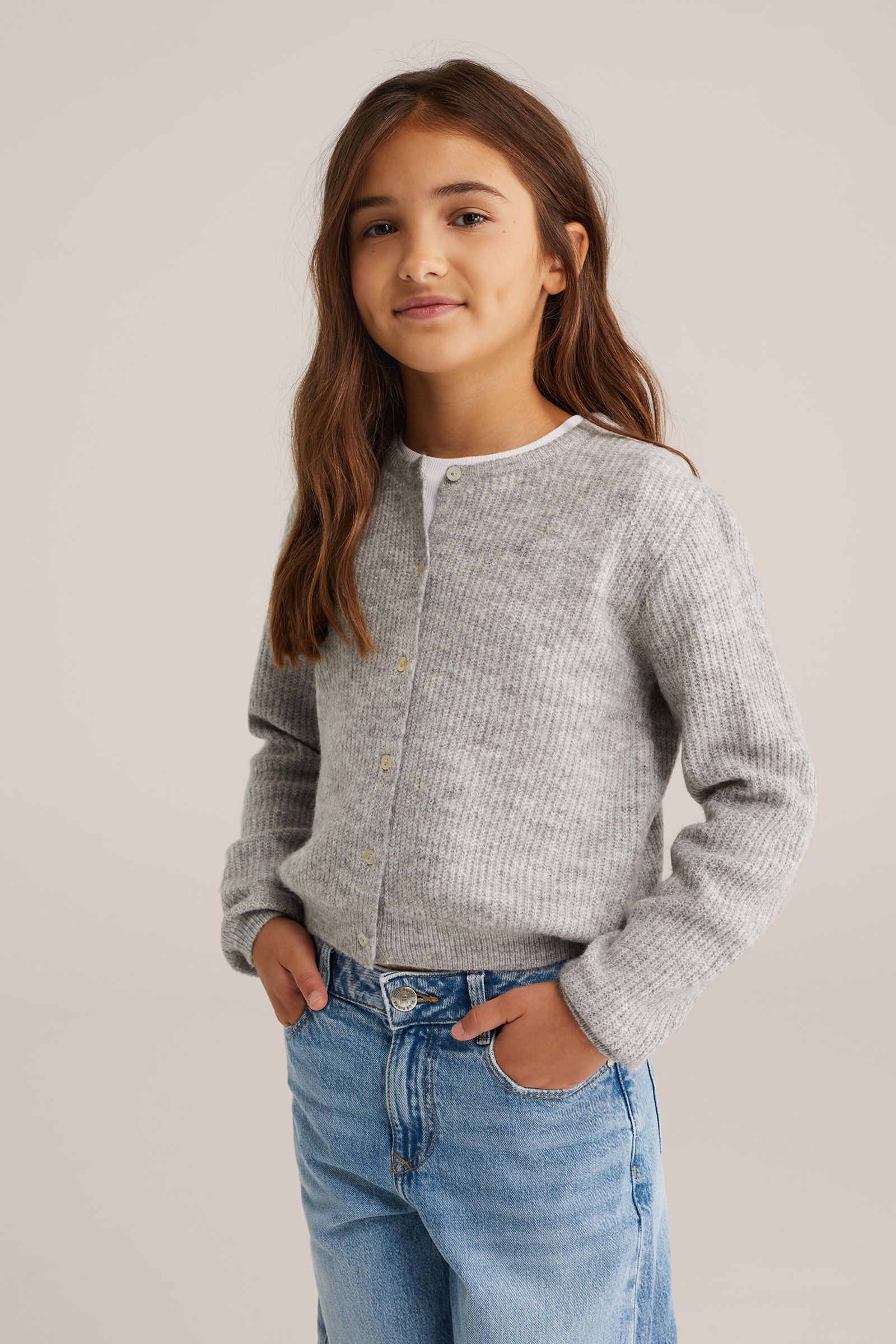 Meisjes vest van wolmix