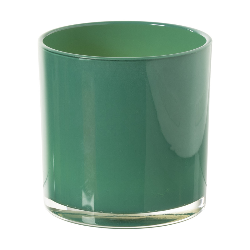 Waxinelichthouder - groen - &Oslash;10x10 cm
