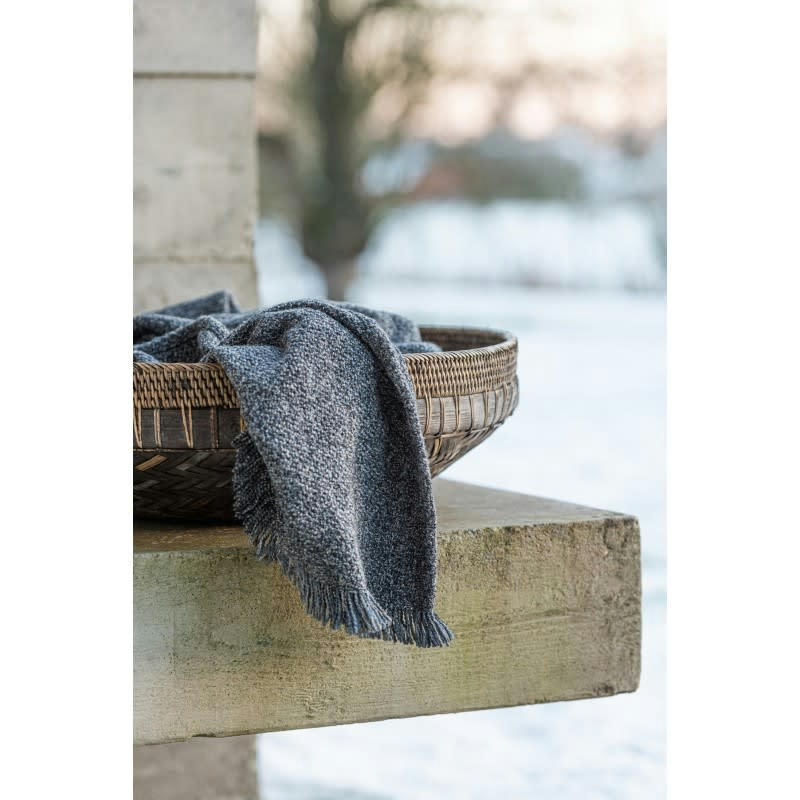 ROTIN - Plats ronds rotin noir D49,5cm - Lot de 2