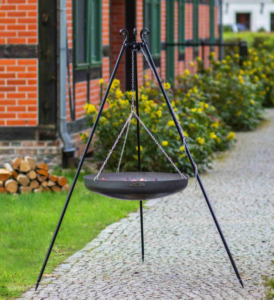Trójnóg do grilla, woka i kociołka, 180 cm, TRIVO, czarny | TYLETEGOTU