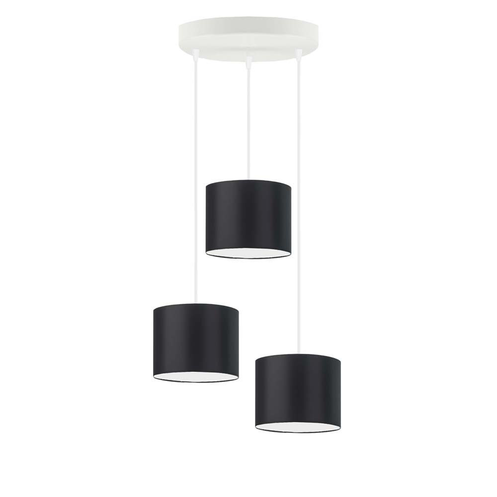 Lampa trzypunktowa loft PUEBLO Biały/ Czarny
