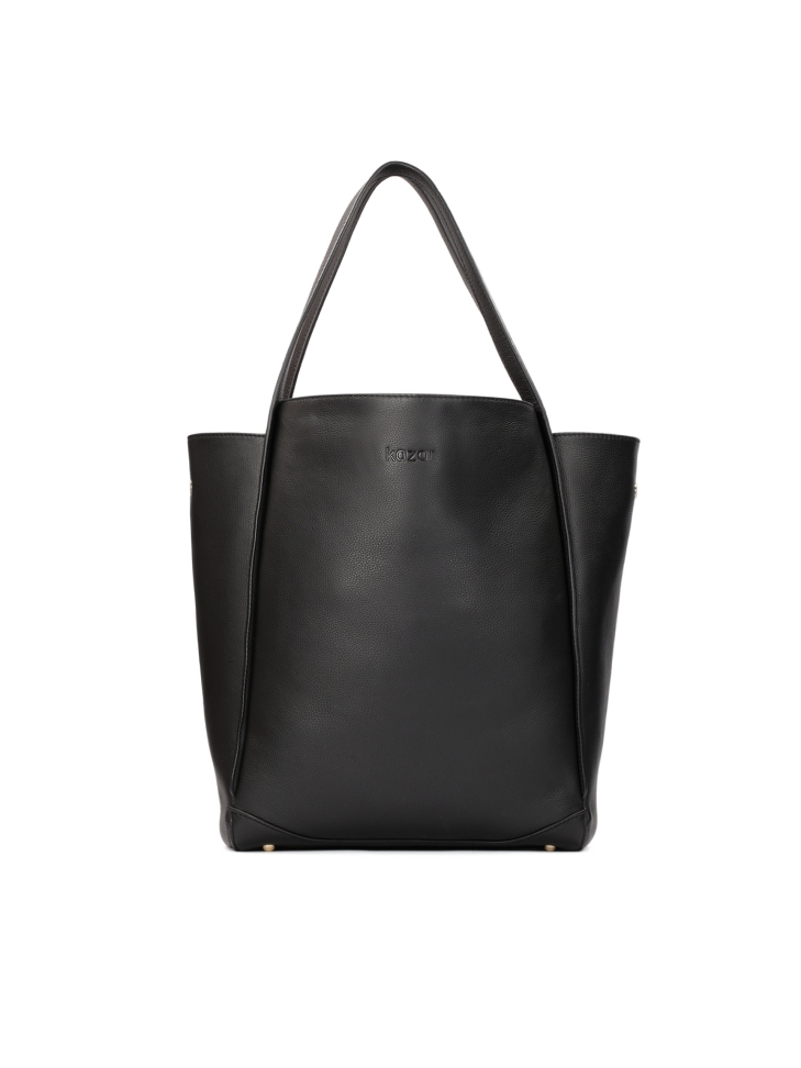 Black minimalist shoulder bag