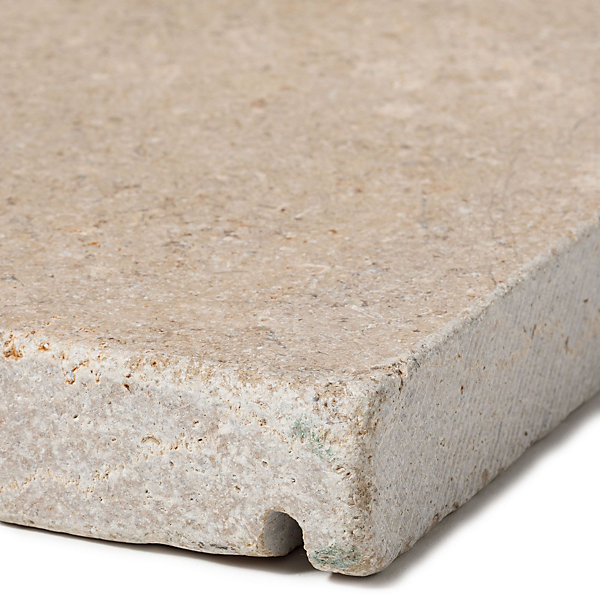 Couvertine Pierre d'Egypte Beige 60x30x3 cm avec larmiers (à l'unité) - RO'MA NATURE