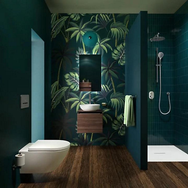 Lot WC modèle suspendu VILLEROY ET BOCH Universo TwistFlush blanc CeramicPlus   bâti et plaque blanche GROHE