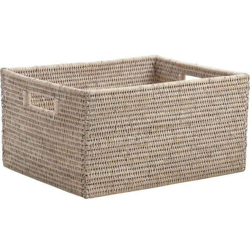 - Corbeille rangement en rotin 48 x 36 x 25 cm