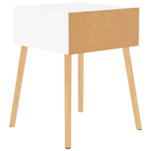 NNEVL Bedside Cabinet White 40x40x56 cm Chipboard