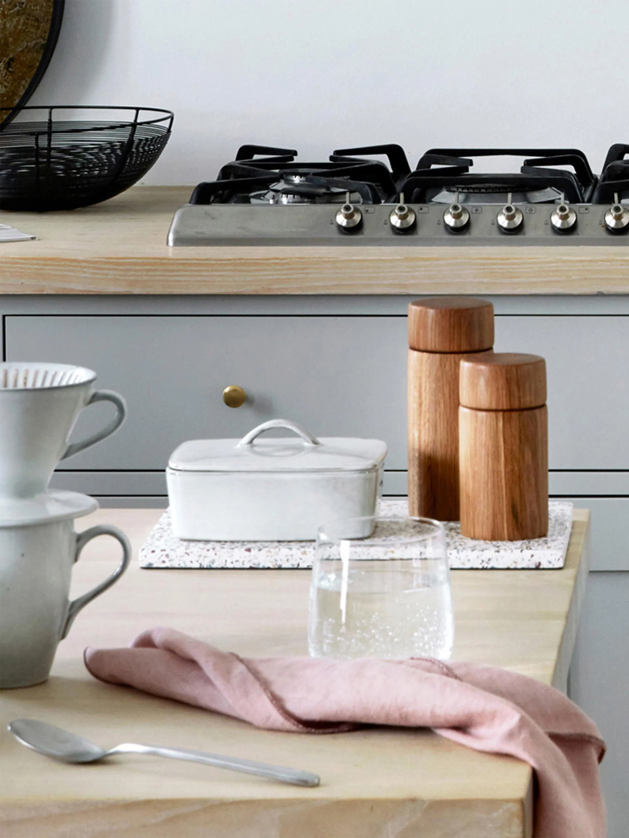 Handgefertigte Butterdose Nordic Sand