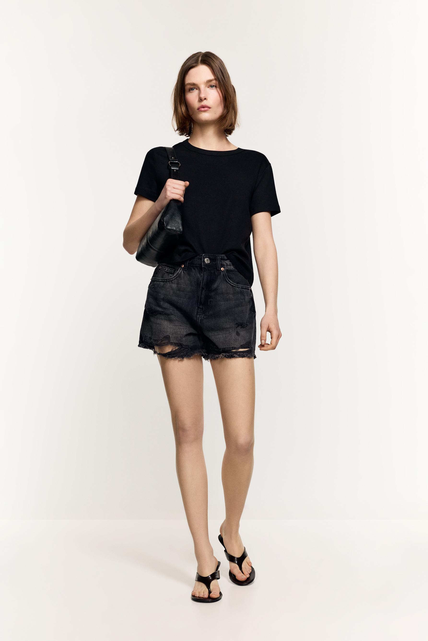 Short denim rotos