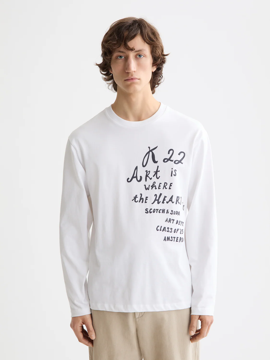 Relaxed-Fit Long-Sleeved Artwork T-Shirt