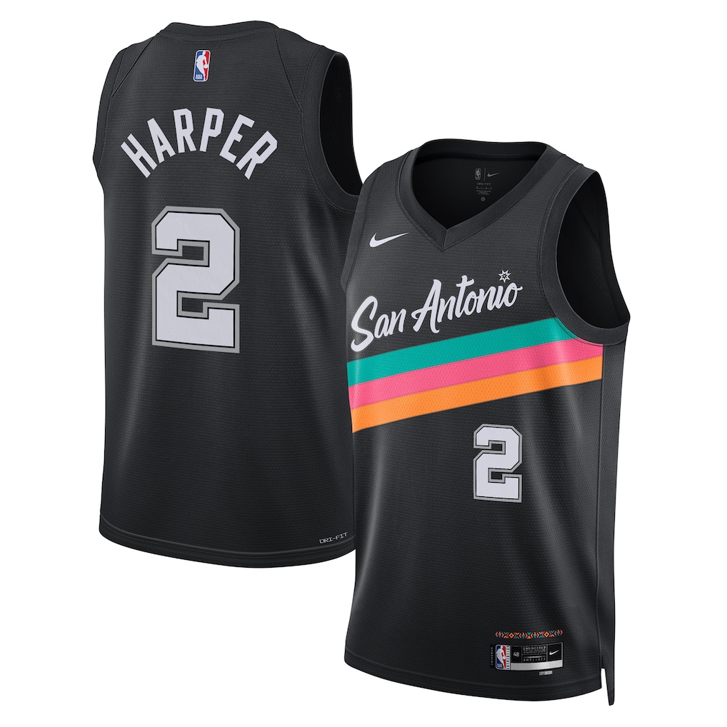 Dylan Harper San Antonio Spurs Nike Youth 2025/26 City Edition Swingman Jersey - Black