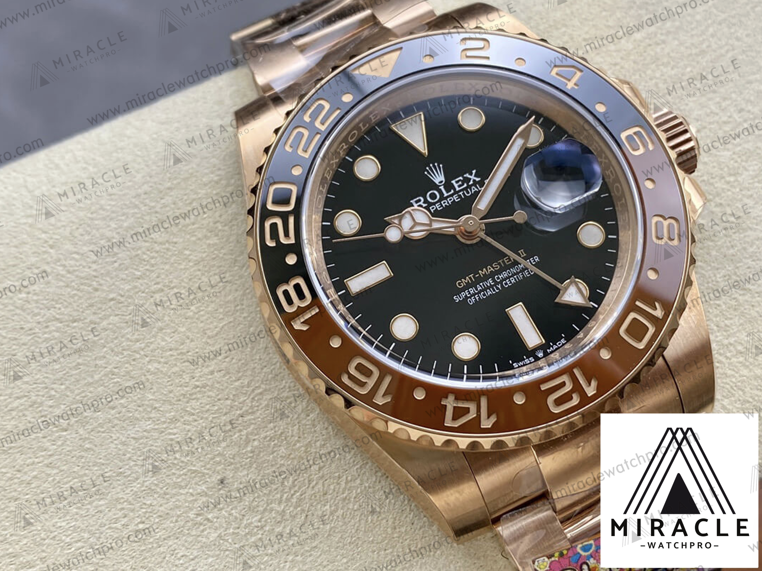 ROLEX-GMT MASTER II-ref.M126715CHNR-0001- Elite Clone-40mm-Replica Watch