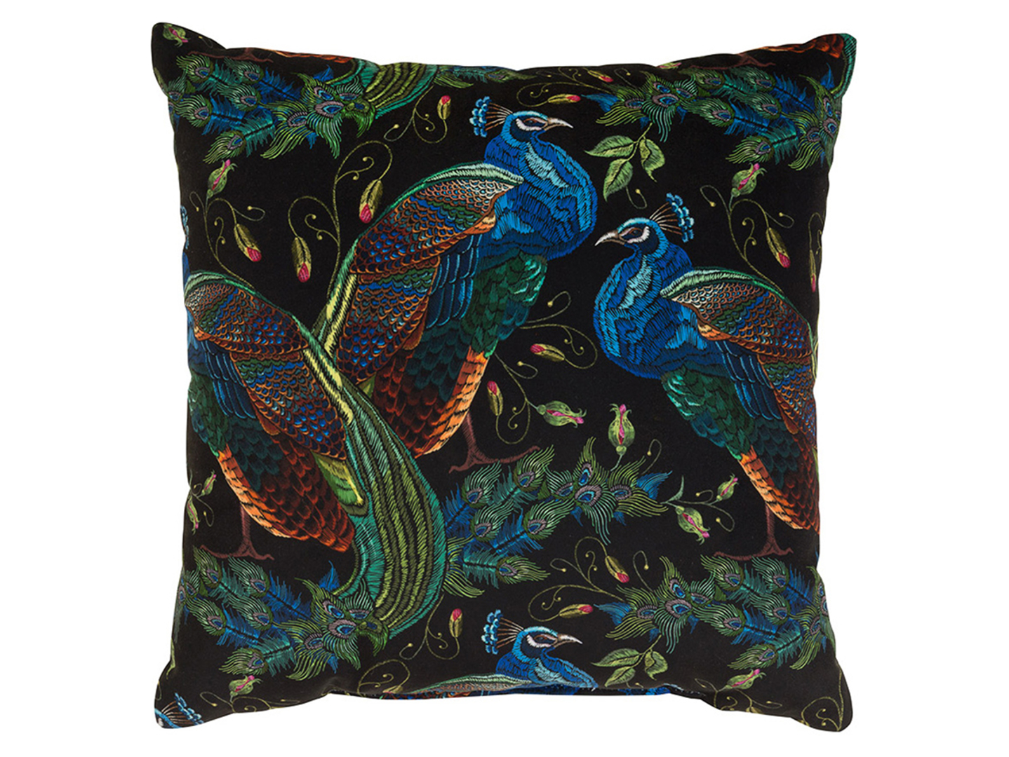 Poduszka dekoracyjna Peacock 43x43 cm wielokolorowa