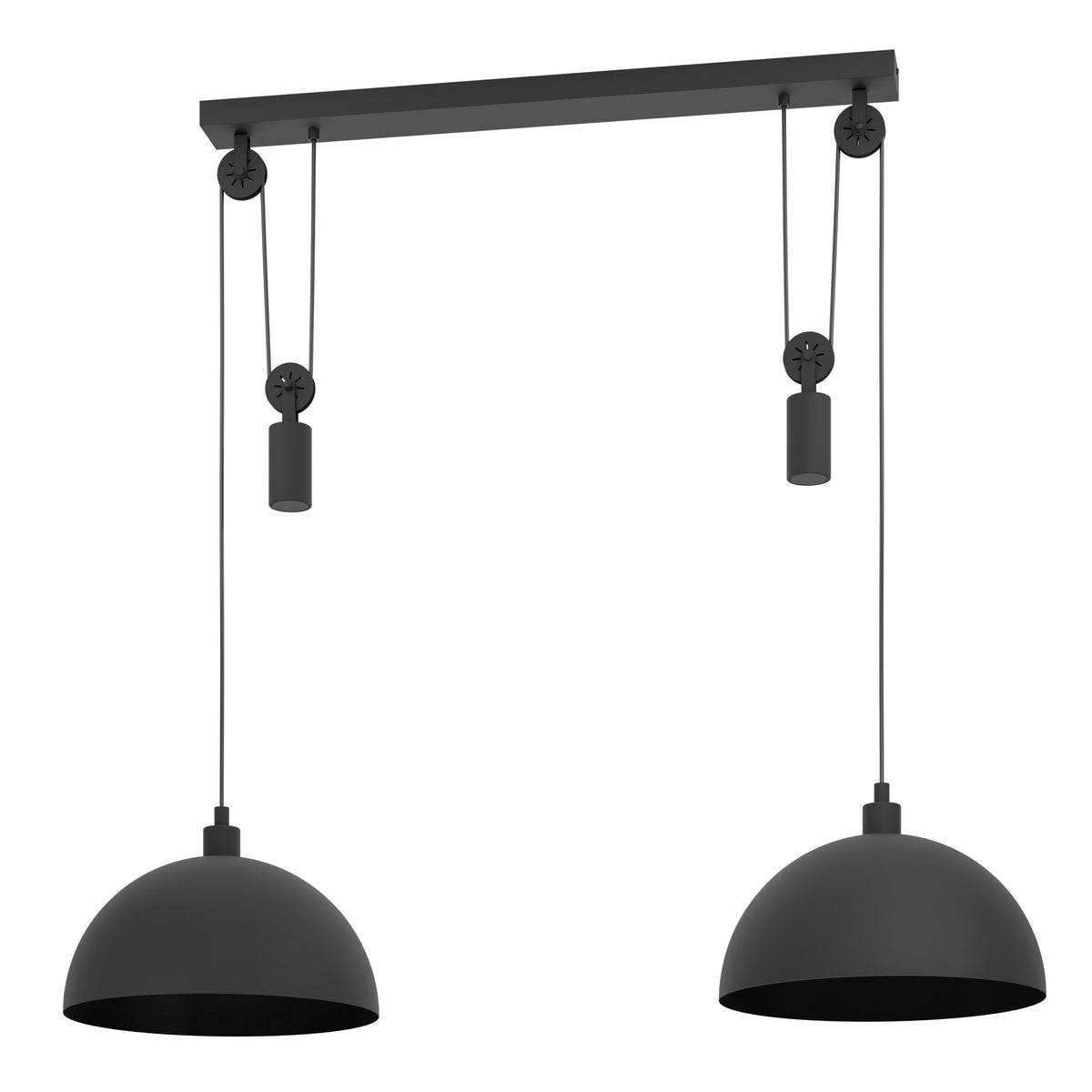 EGLO hanglamp Winkworth 1 - 2 x e27 - ø 38 cm - zwart