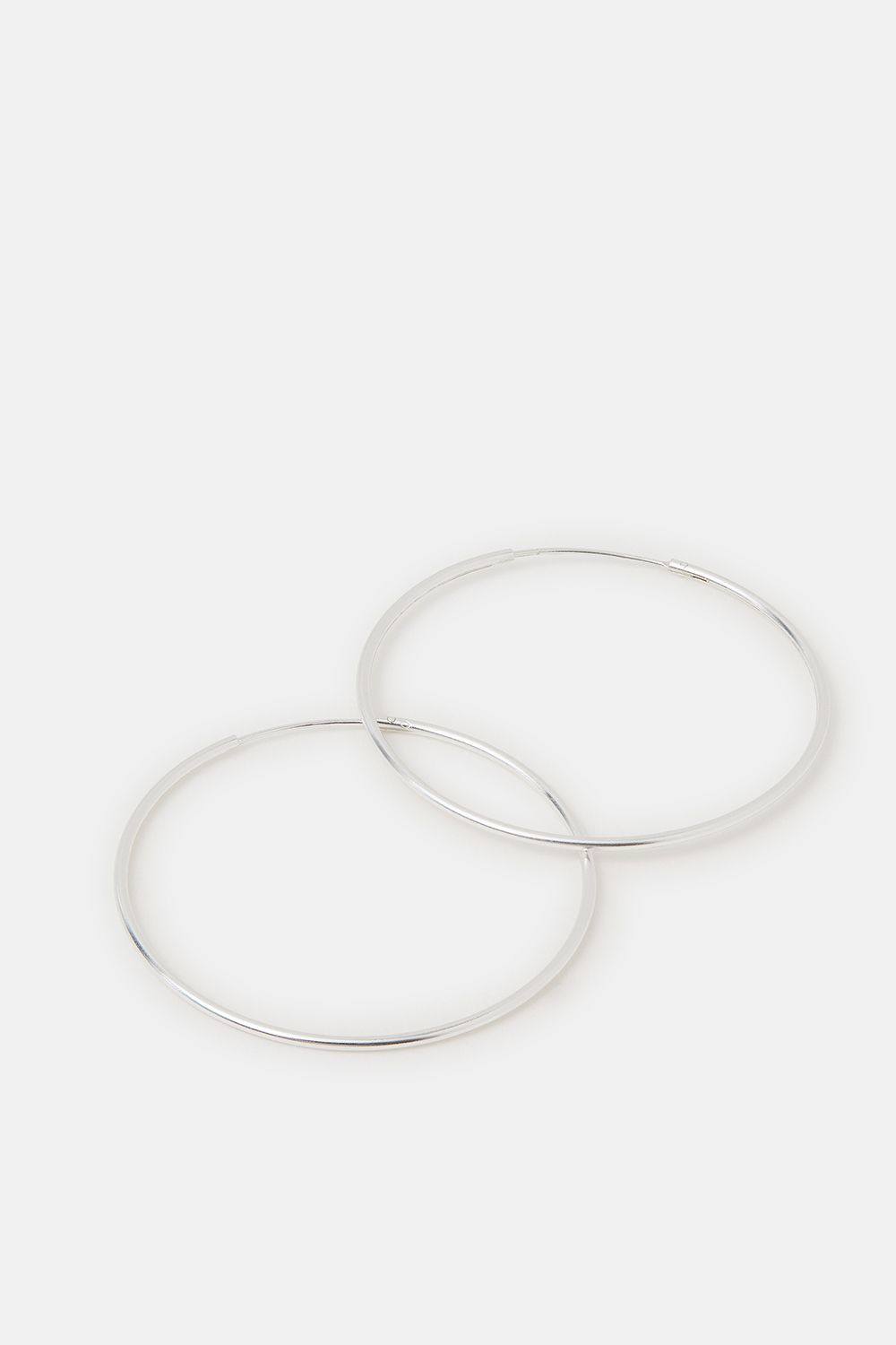 Accessorize Sterling Silver Large Hoop Earrings
