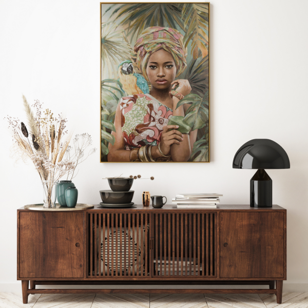 Obraz Ręcznie Malowany SENSUAL 80x120 cm Urban Jungle