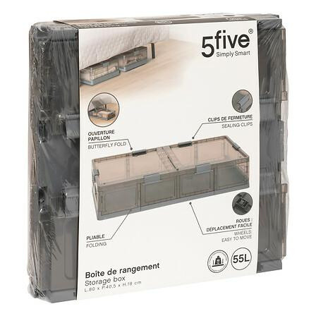 Pudełko do przechowywania fold`n`box składane 55l szare
