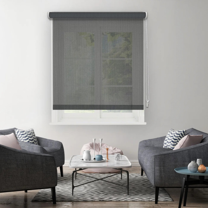 Store enrouleur tamisant Screen anthracite 150 x 190 cm MADECO