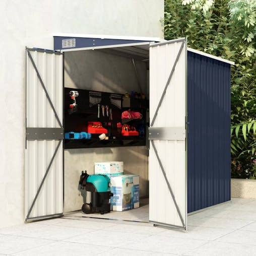 NNEVL Wall-mounted Garden Shed Anthracite 118x194x178 cm Steel