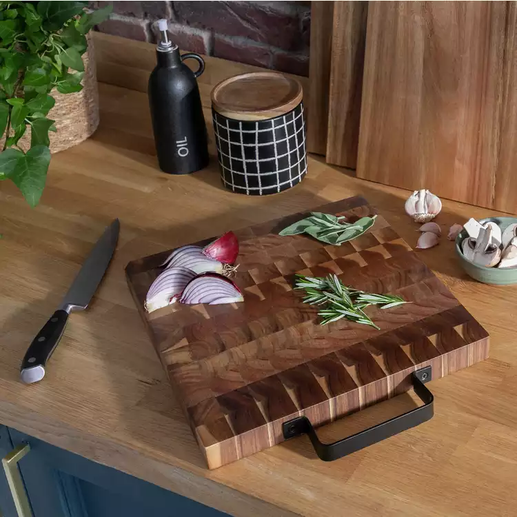 Habitat Industrial Acacia Wood Butchers Block