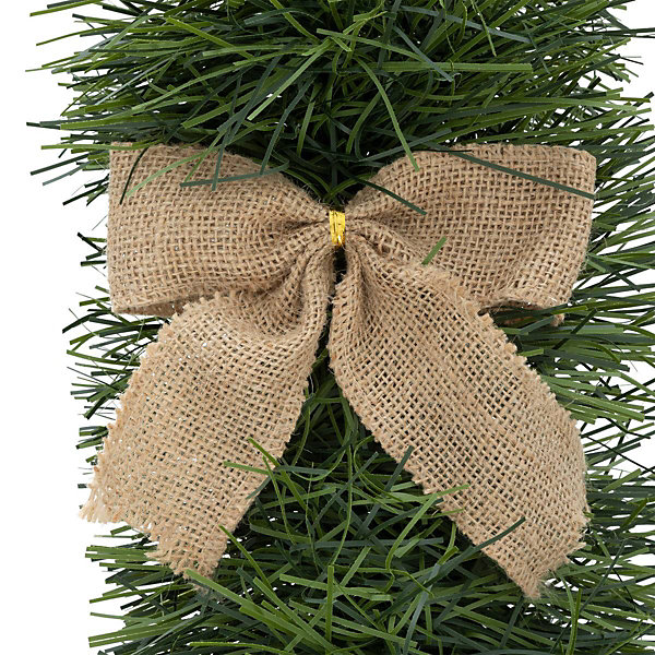 Guirlande boa 5 nœuds jute 20cmx2,7m 6 plis vert - Atmosphera