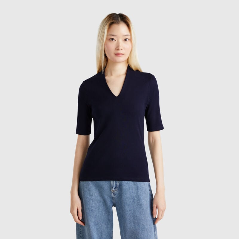 Slim fit t-shirt in long fiber cotton
