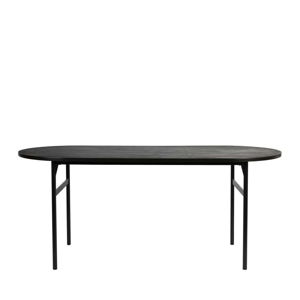 MARCIO - Table à manger en bois et métal 180x80cm noir