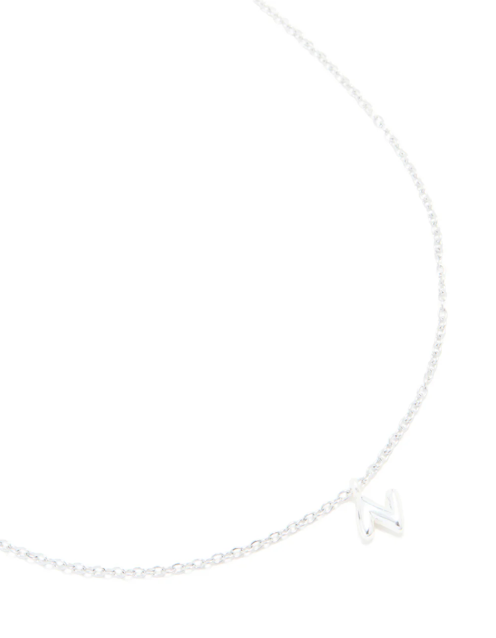 Waterproof Stainless Steel Mini Bubble Letter N Necklace