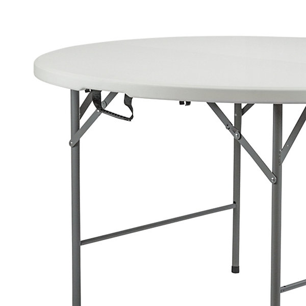 Pack 3 Tables Pliantes Rondes Effet Granit 120x74cm Thinia Home