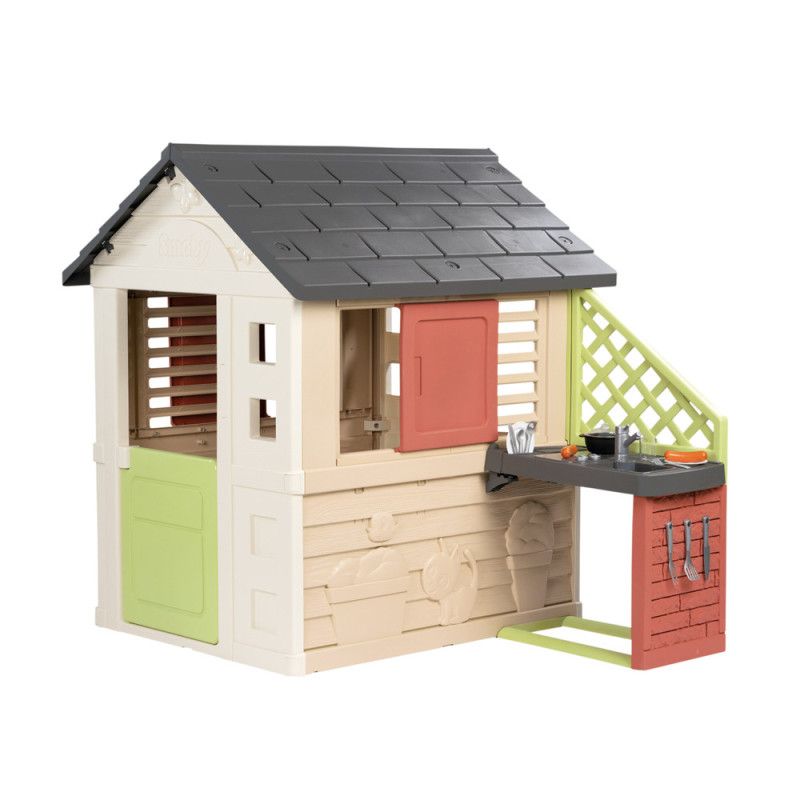 Maisonnette pour enfant Nature et cuisine d'été 1,45 x 1,1 x 1,27 m SMOBY