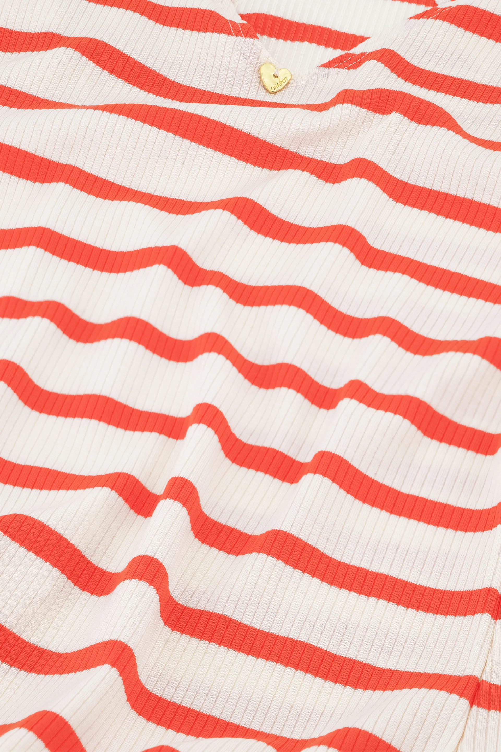 Lena Top | Cosy White/Tangerine Tango