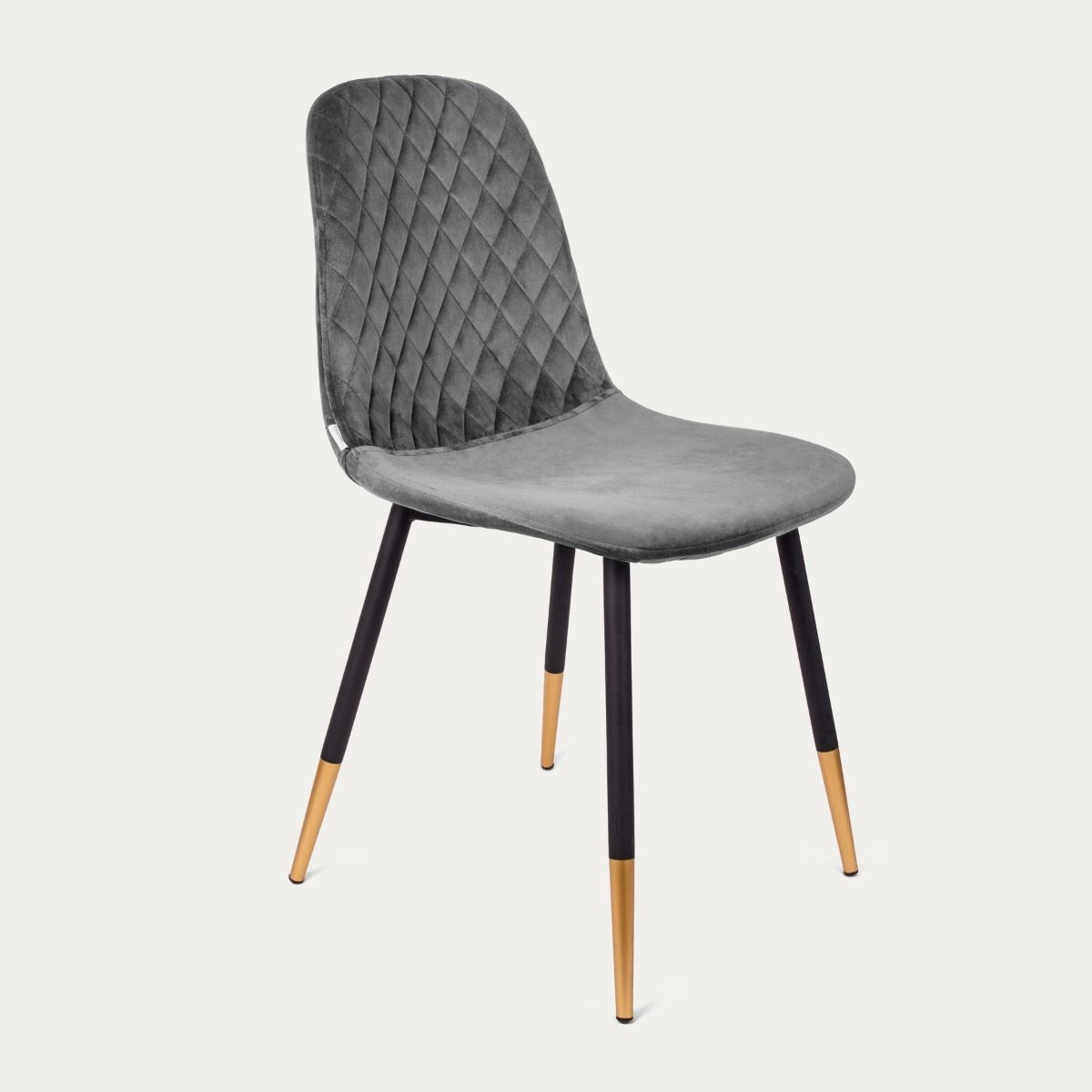 Krzesło NOIR welurowe szare 44x52x85cm