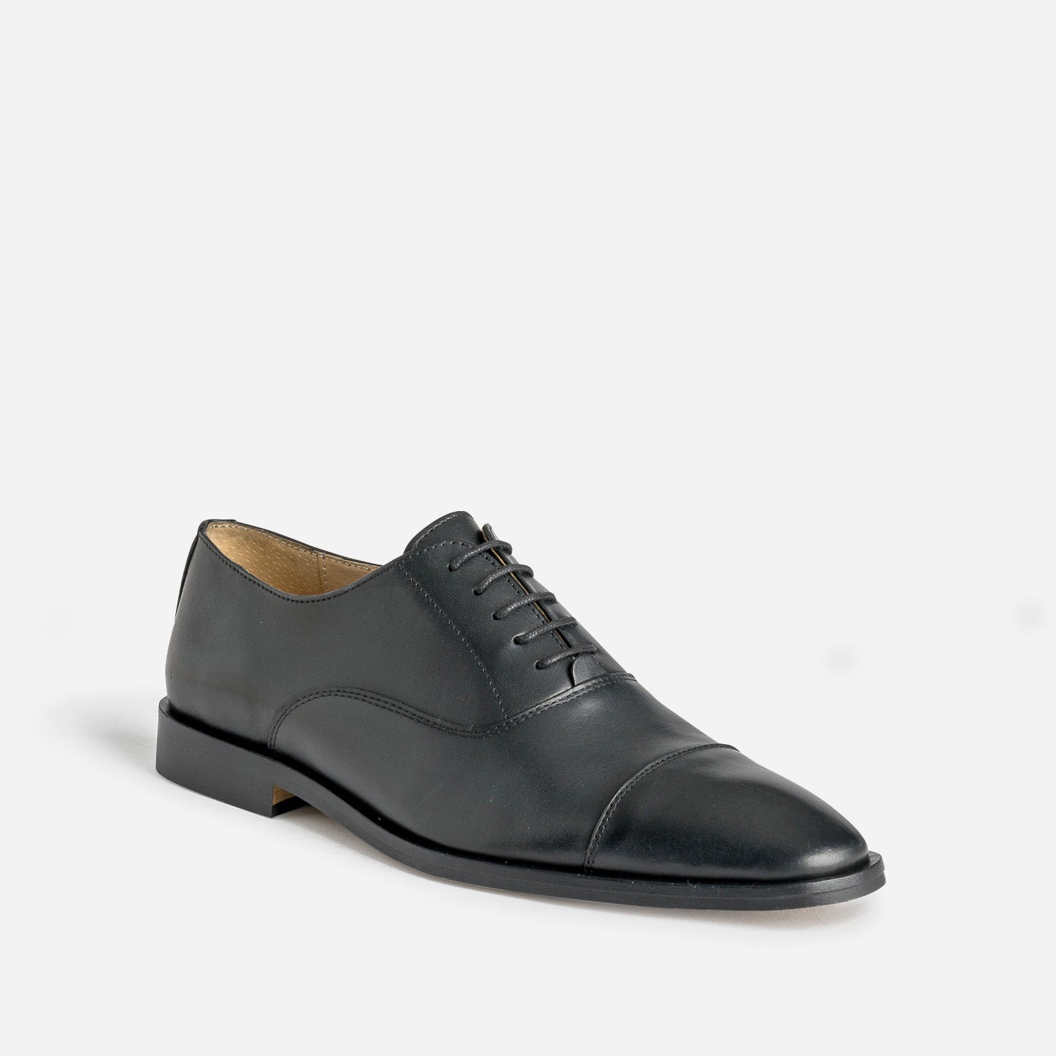 Richelieu noir cuir Cousu Blake