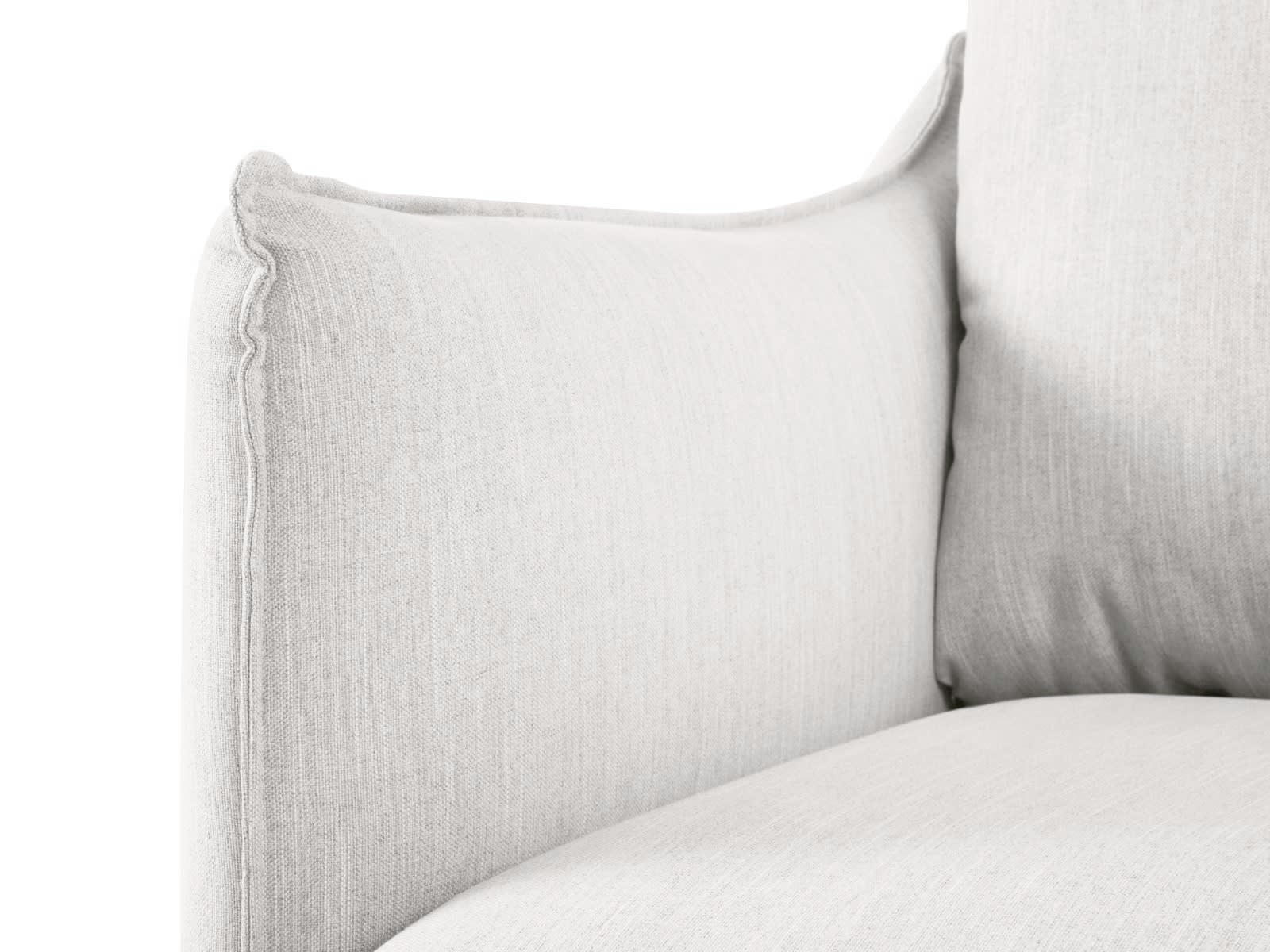 PARIS - Canapé 2 places en Tissu Structurel Gris Clair