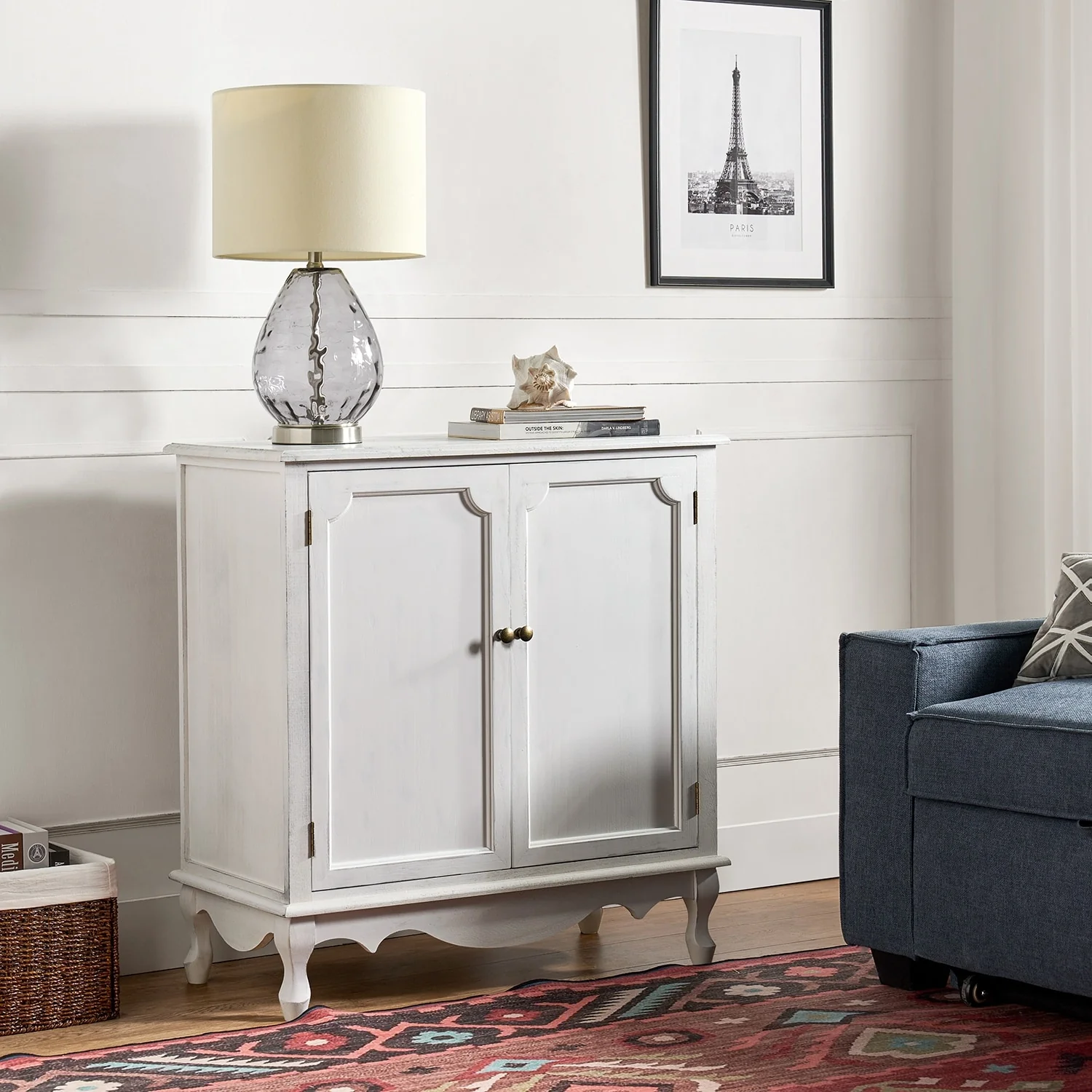 Pallantium 34Tall-2 Door Farmhouse Style Accent Cabinet by HULALA HOME