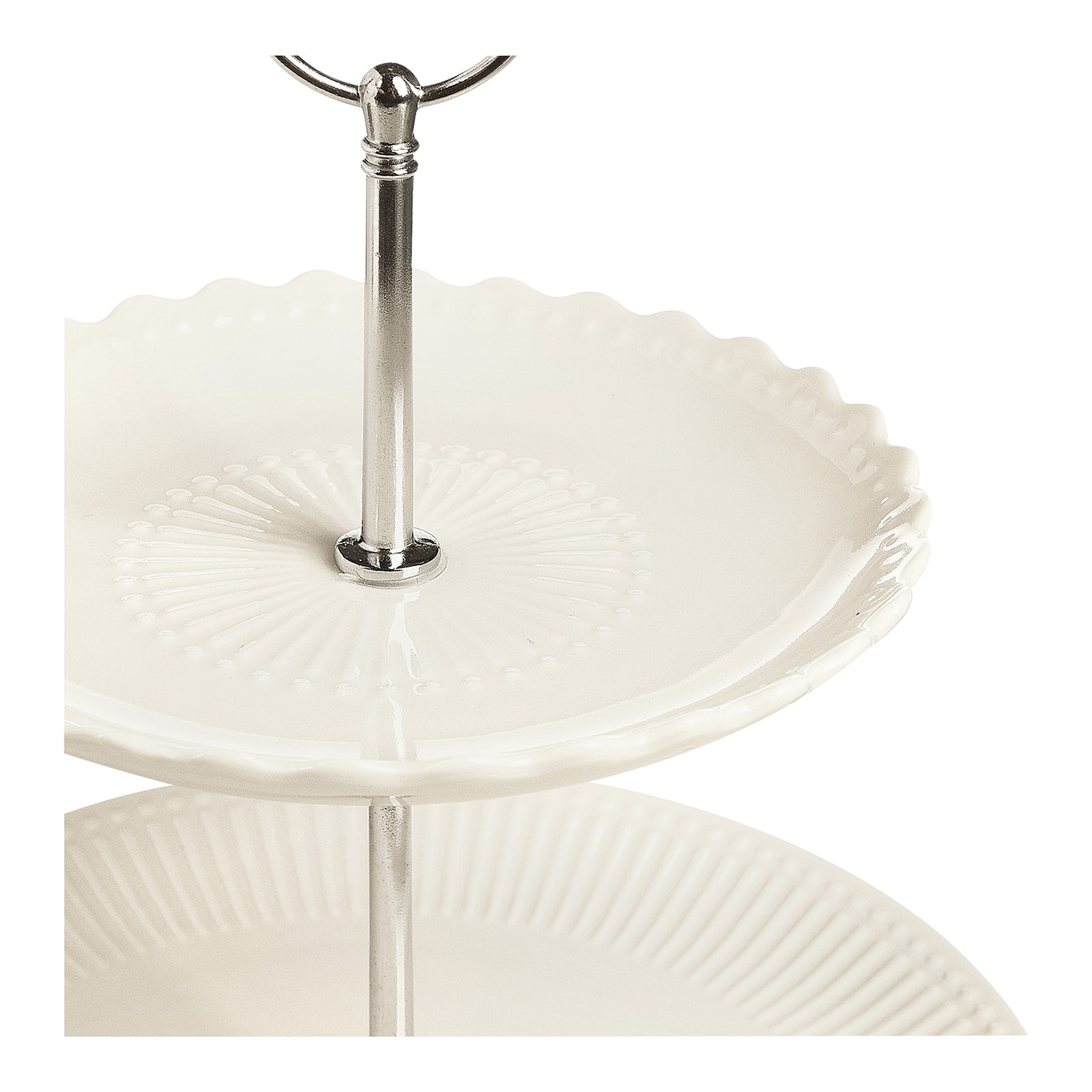 Servier-Etagere Lucy Creme, ⌀ 21 cm, H 210 mm