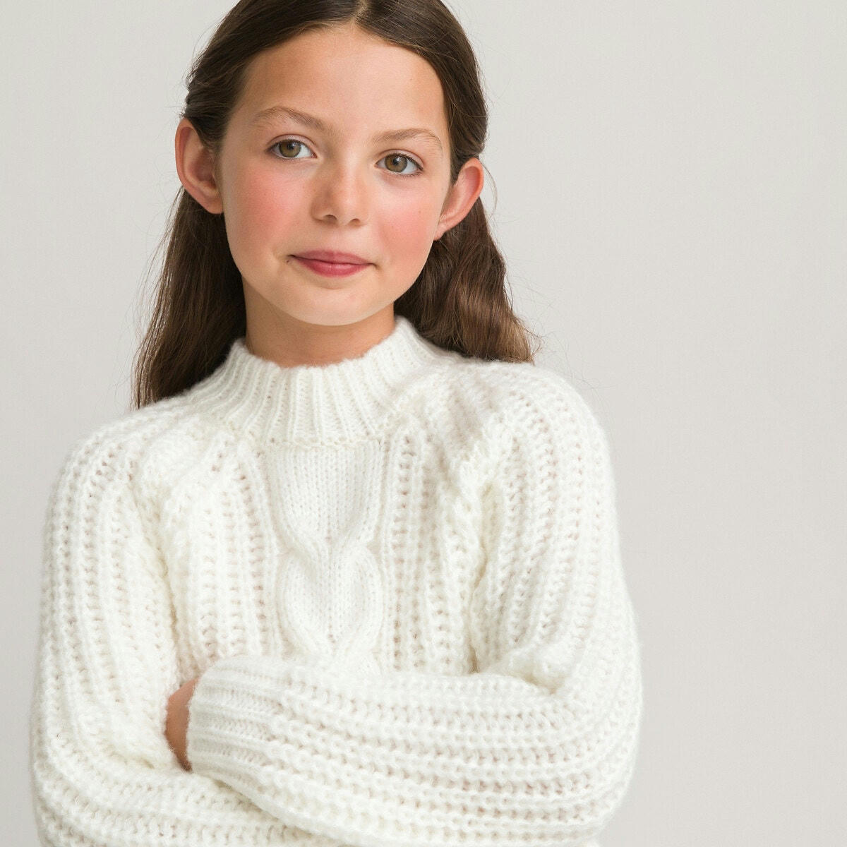 Pull col rond en grosse maille