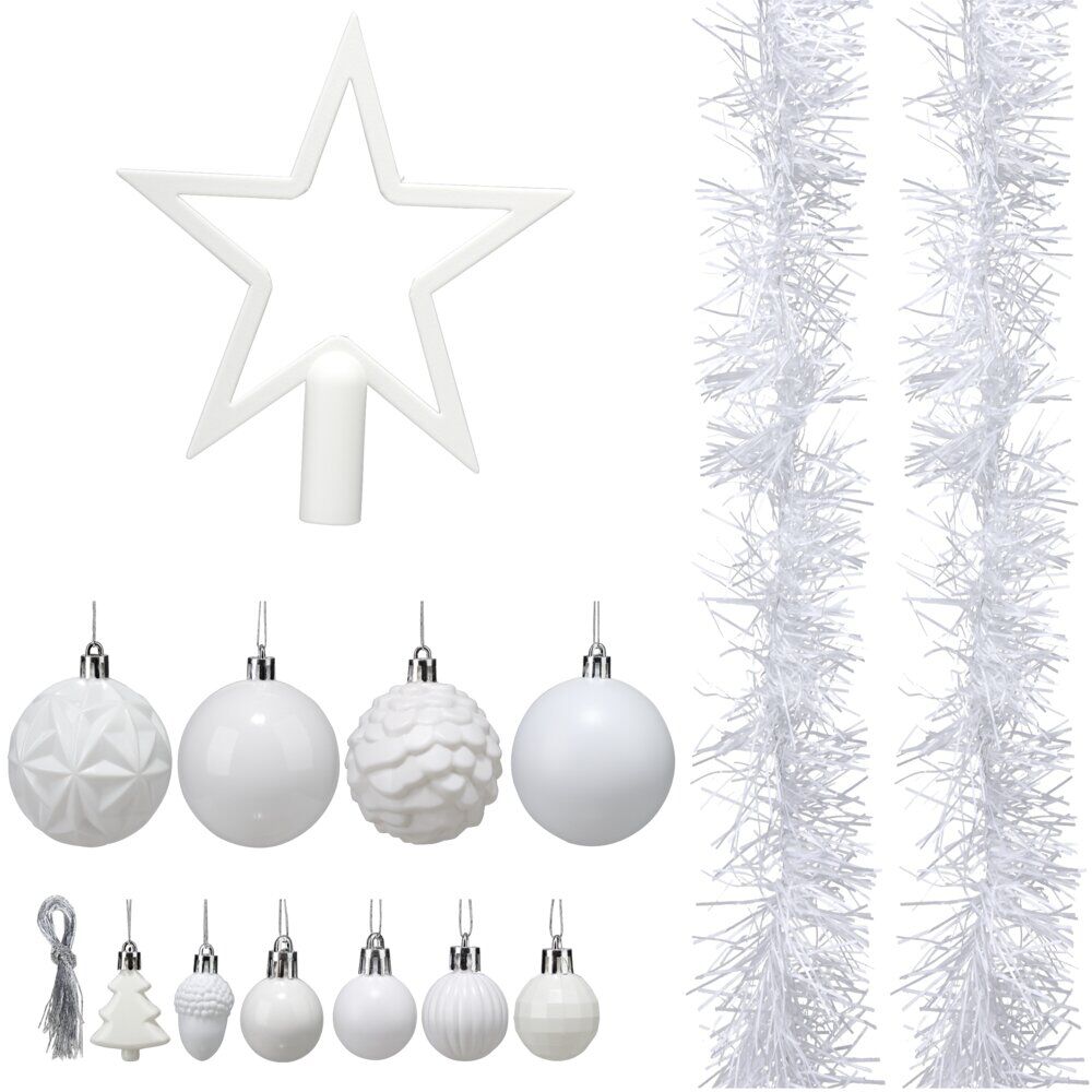 Décoration sapin de No&euml;l blanc x40