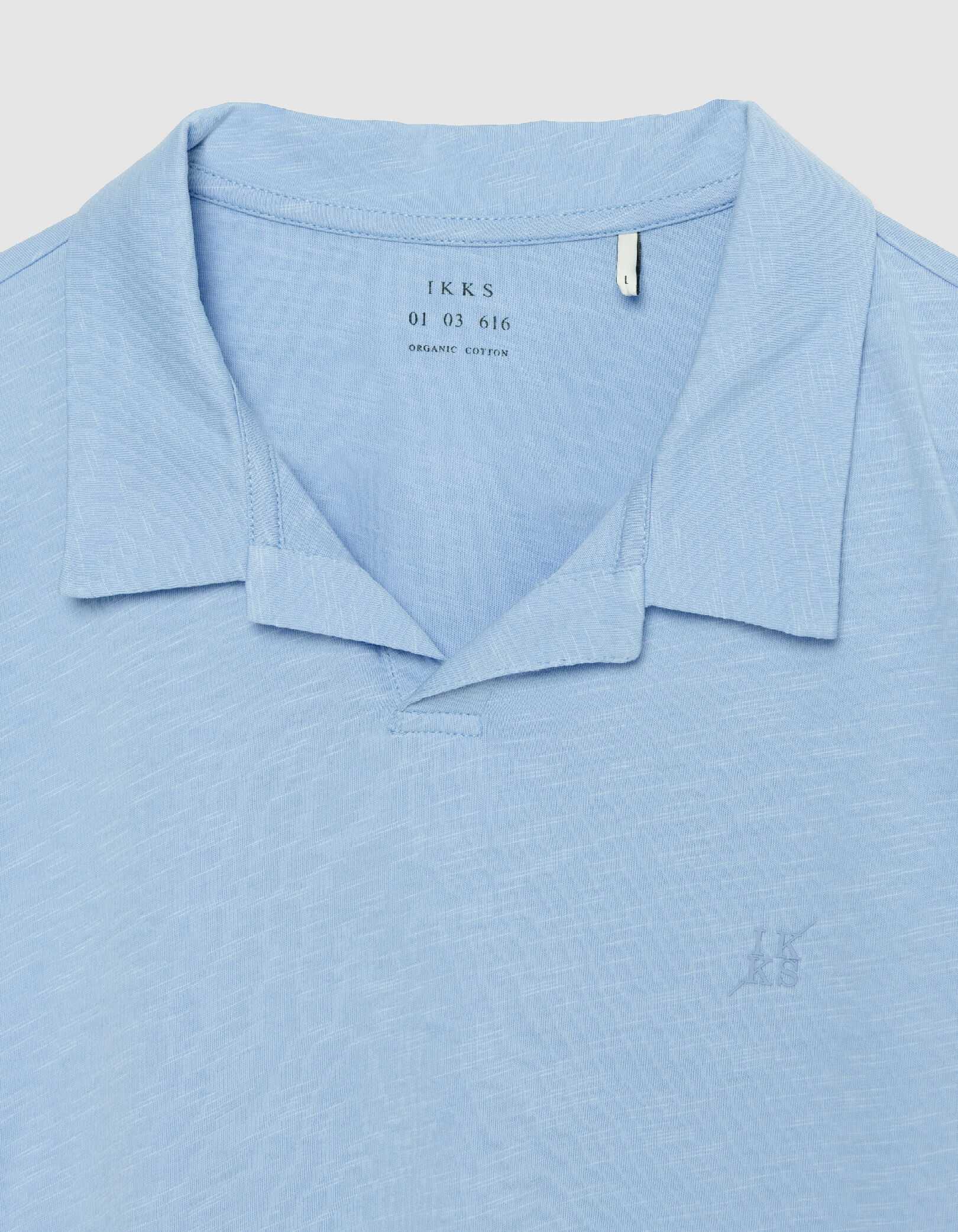 Polo manches courtes beige coton bio flammé Homme