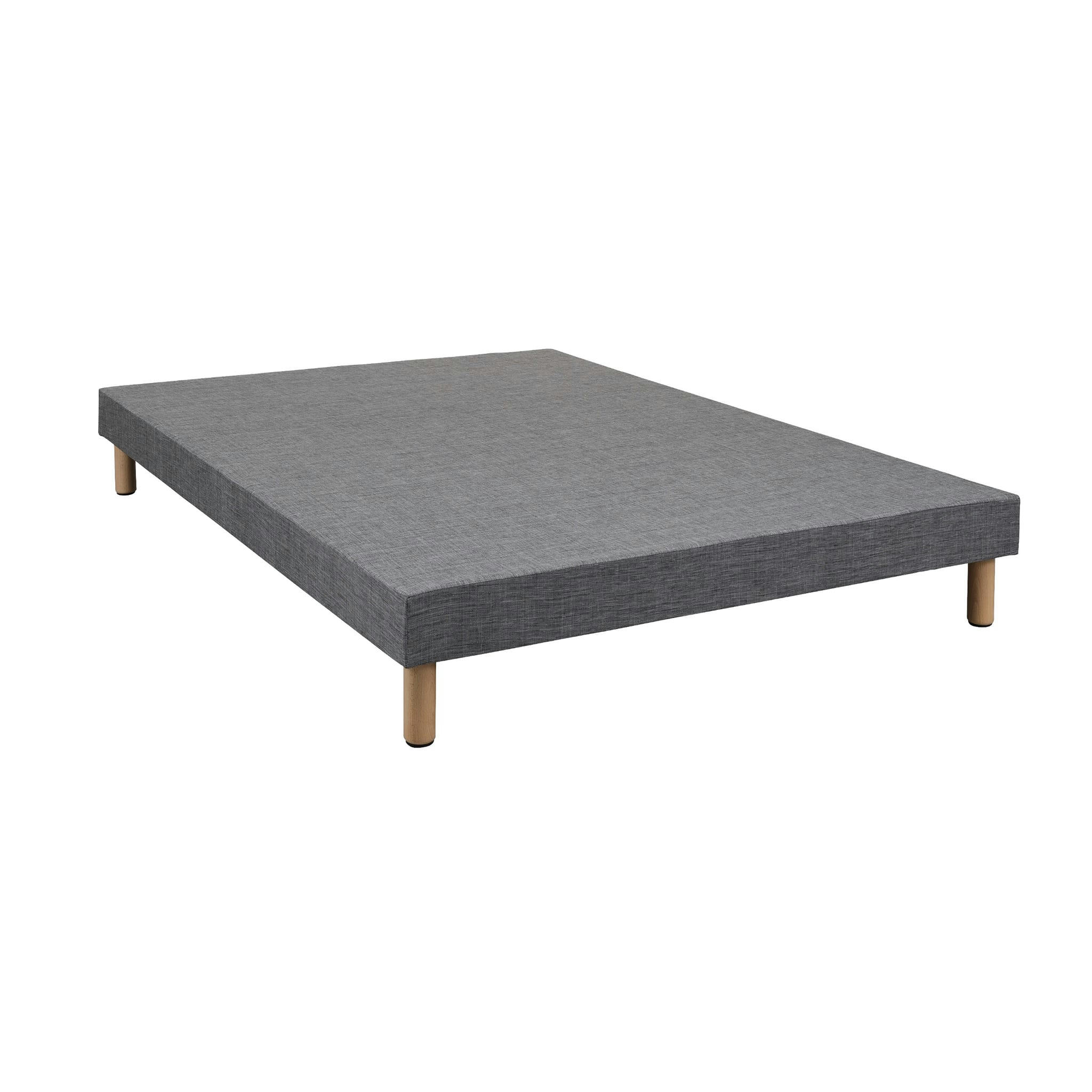 - Sommier tapissier déco gris eco 13 cm 90x190