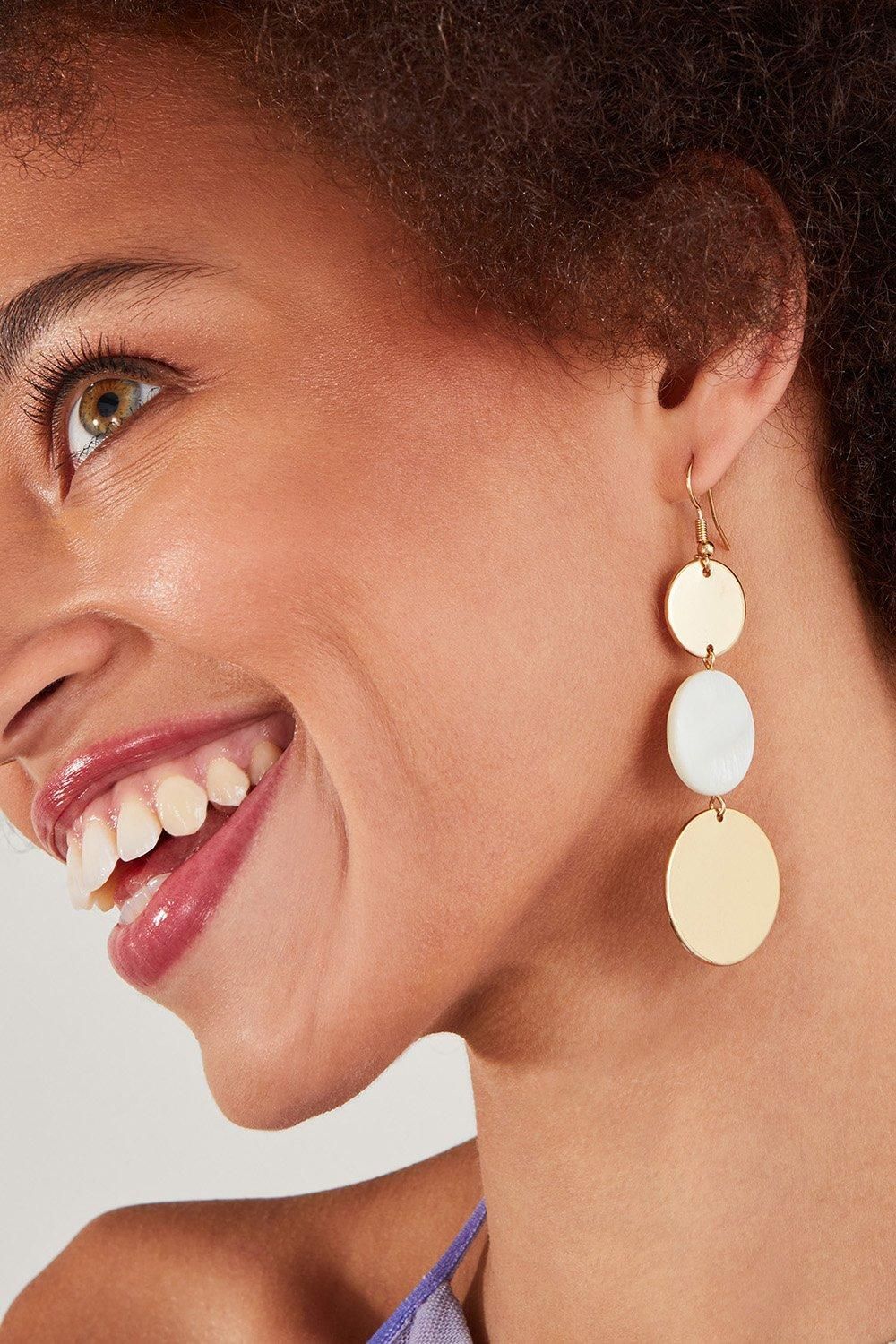 Accessorize Triple Circle Drop Earrings