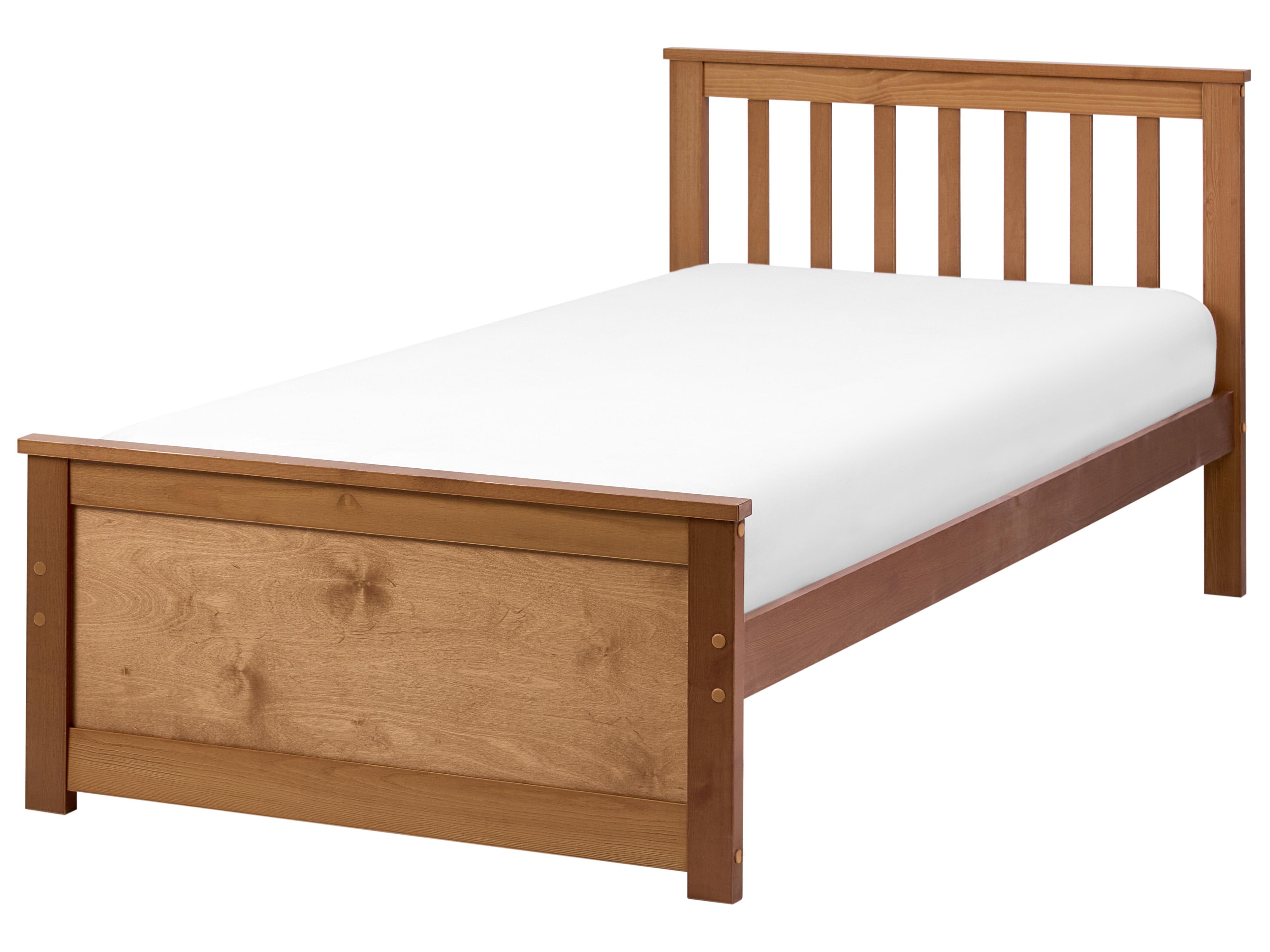 Bed Pine Wood OLENDON 90 x 200 cm (EU Single) Brown