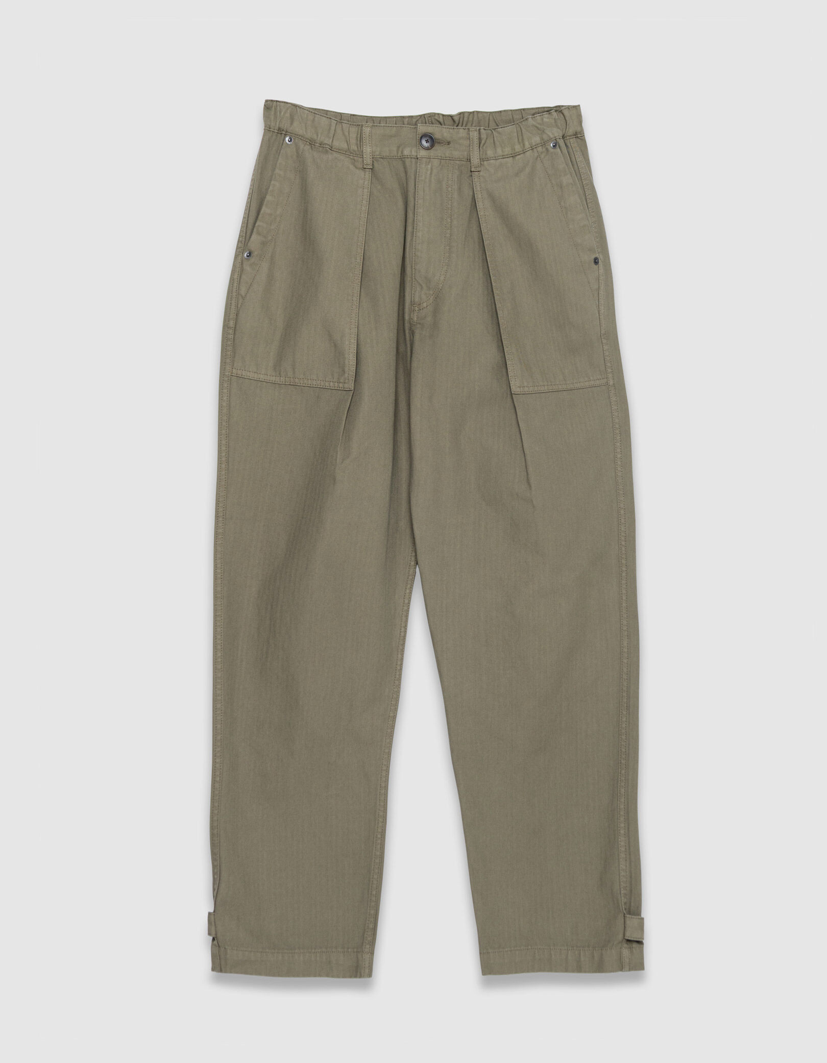 Pantalon charpentier kaki coton bio Homme