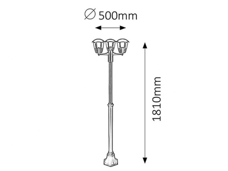 Lampa zewnętrzna słupek ogrodowy MARSEILLE 8569 Rabalux