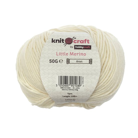 Knitcraft White Little Merino 50g