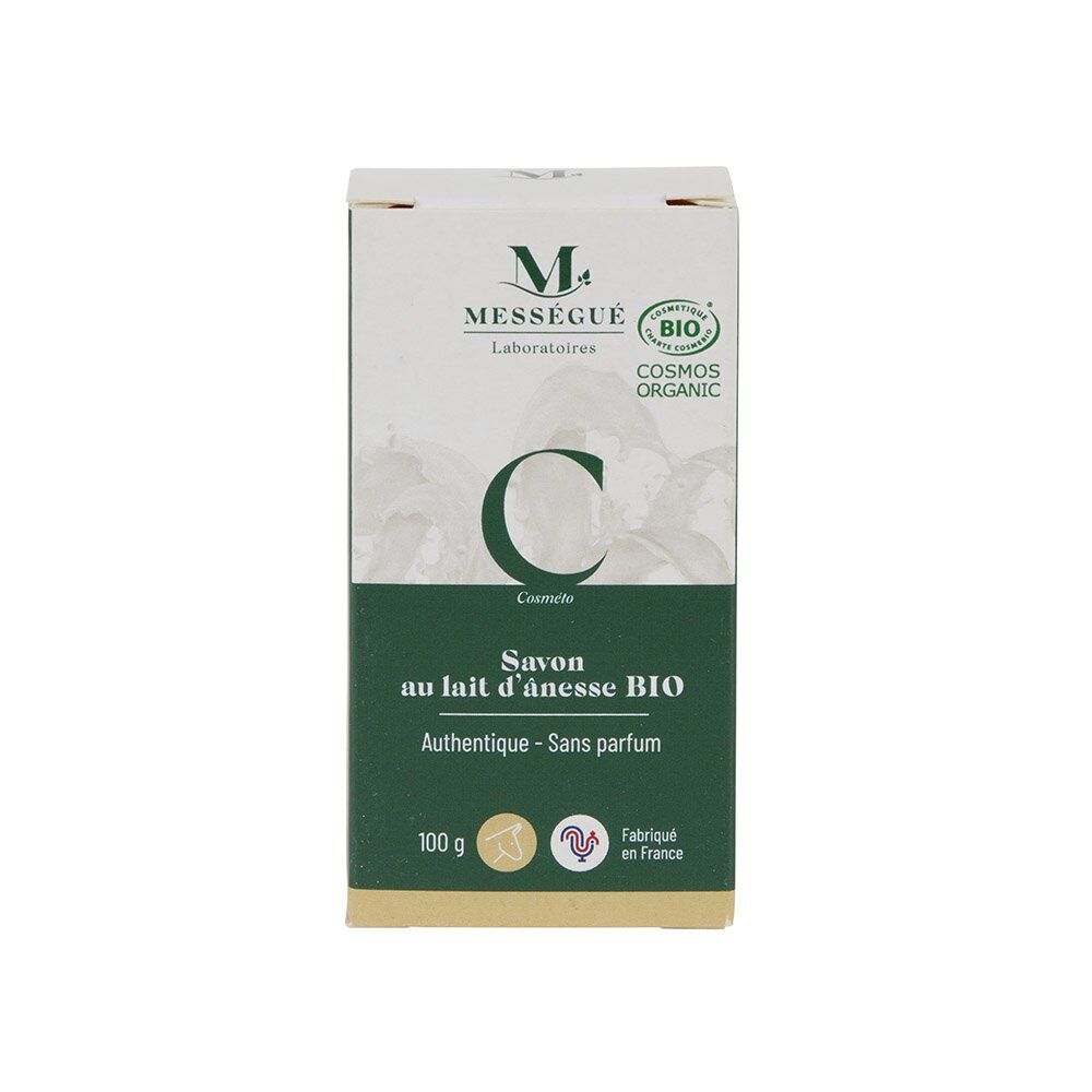 Savon au lait d'anesse bio Mességué authentique sans parfum 100gr