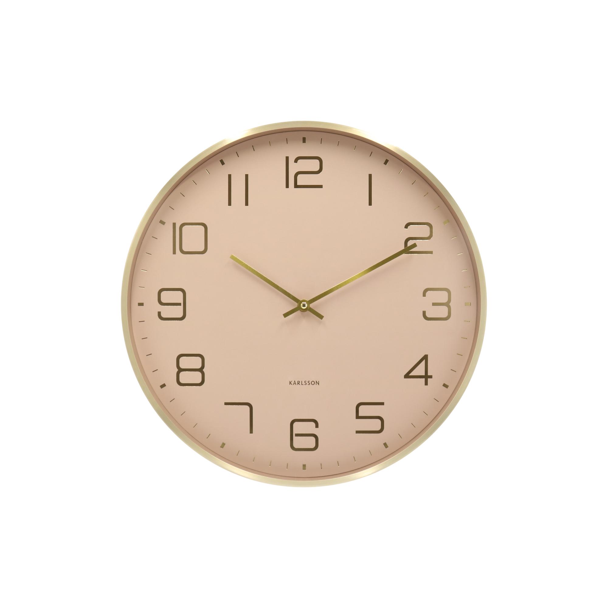 Karlsson wandklok Elegance Glow - bruin - Ø40cm