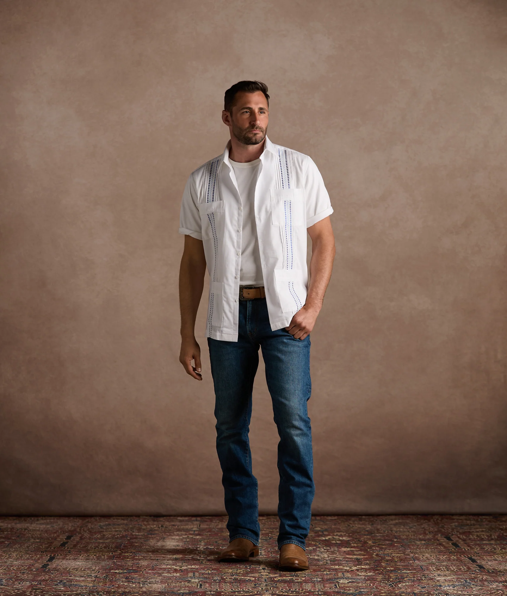 Guayabera Shirt - White