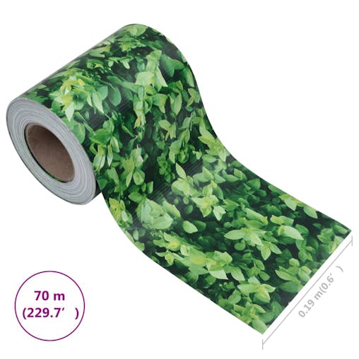 NNEVL Garden Privacy Screen PVC 70x0.19 m Green